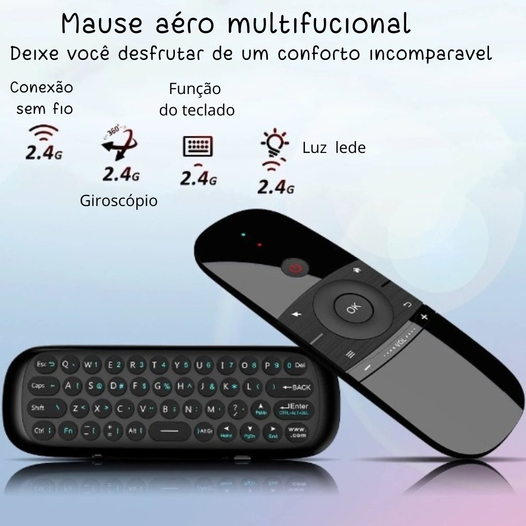 Wechip w1 air mouse 2.4g teclado sem fio - Shayatech.